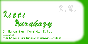 kitti murakozy business card